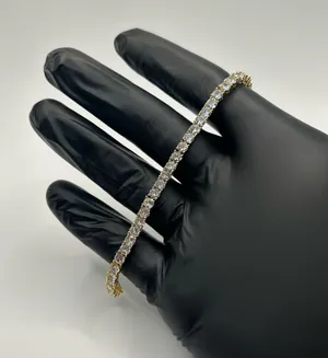 Kay Jewelers Moissanite Tennis Bracelet Gold 4mm 7 Inch New VVS1 Color D Women Hypoallergenic thumbnail 1