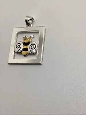 Best mixed metal artisan Bee charm. 1”x1”. thumbnail 8