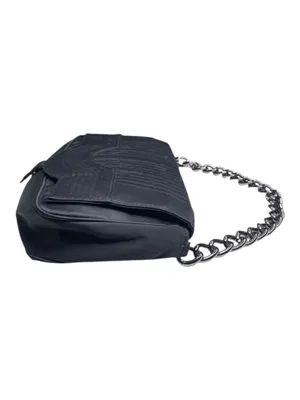 VanEli ❁ Sophisticated Metallic Gunmetal Chain Handle Bag Handbag ❁ Shiny Black thumbnail 7