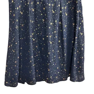 Allegra K Women's Star Print A-Line Short Dress Blue Gold‎ Stars Size M thumbnail 11