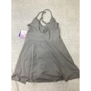 JoyLab Womens Active Dress Glazed Granite Grey Built In Bra and Shorts Large NEW thumbnail 6