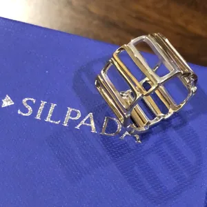 SILPADA Sterling Silver and Gold Tone Framework Two Tone Ring Sz 6 thumbnail 1