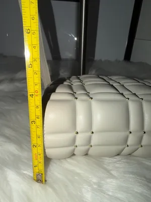 ZARA Cream Quilted Crossbody with Gold Studs and Chain thumbnail 8