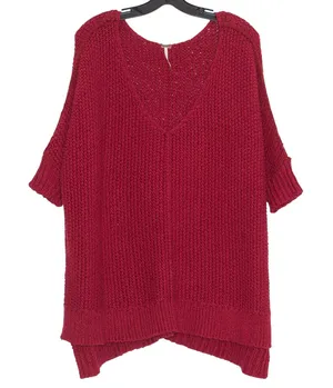 Free People Sweater Oversized Boho Chunky Lagenlook Cottage Slouchy Cozy Fall XS thumbnail 1