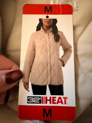 NWT 32 Degrees Women's Quilted Coat Snap Jacket in Tan NEW thumbnail 5