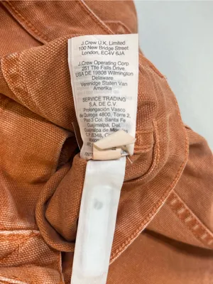 Madewell Emmett Wide Leg Crop Rust Orange Canvas High Rise Pants Size 25 thumbnail 7
