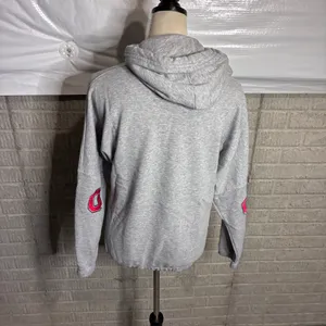 Bend Ohio State Buckeyes Gray Cowl Neck Hoodie Women Large Block O Zip Pocket thumbnail 4