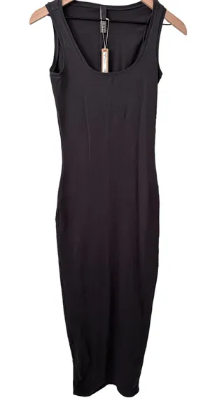 SKIMS New Vintage Scoop Neck Long Dress - Ash Size S NWT thumbnail 5