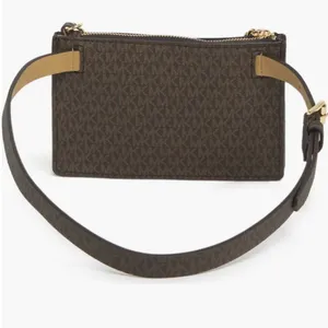 Michael Kors Chocolate Brown Fanny Pack Belt Bag with Gold Pull Chain thumbnail 2