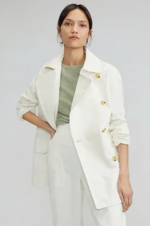 Everlane Women’s The Organic Cotton Herringbone Jacket Bone Size S Small Relaxed thumbnail 1