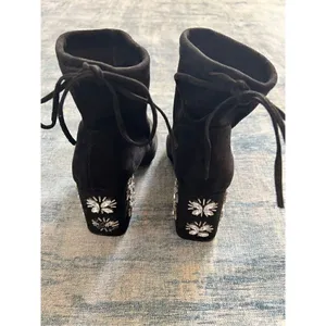 a new day Black Rhinestone Maria Ankle Boots Size 9 thumbnail 5