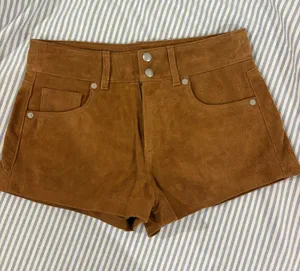 Anthropologie BlankNYC suede light brown shorts thumbnail 1
