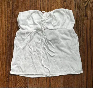 brandy melville white flowy babydoll top thumbnail 1