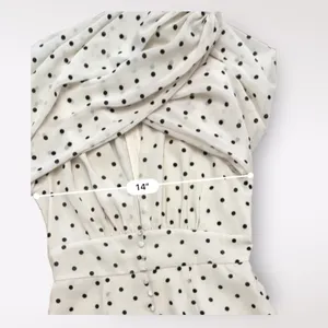 Urban‎ Outfitters Willow Plunging Polka Dot mini Short Dress Size Small thumbnail 4