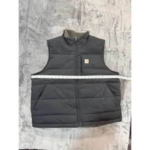 Carhartt Reversible Vest Womens Black Grey Sherpa Quilted OV5607-W XL thumbnail 8