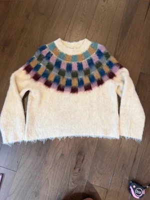 Madewell Sorenna Brushed Checkerboard Sweater in Size Medium - C71-014 thumbnail 2