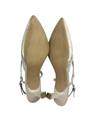 *Paul Green Tabitha Kitten Heels Womens Size 7 Metallic Gold Ivory Quiet Luxury thumbnail 10