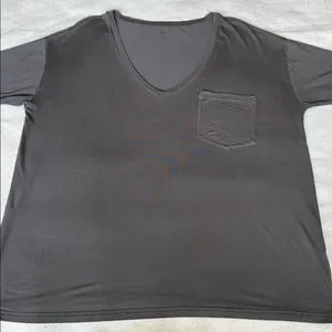 Kyte Baby Women’s Short Sleeve Bamboo Gray V-Neck T-Shirt with Pocket size XL thumbnail 1