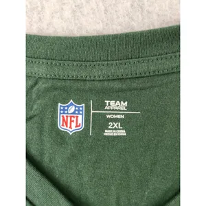 NEW Green Bay‎ Packers NFL T-shirt V-neck Football Tee Green Women's Plus 2XL thumbnail 4