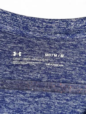 Under Armour Women’s Heathered Navy-Blue V-Neck Performance Tee size medium thumbnail 2