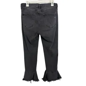 Hidden Black Bell Bottom Flare Leg Bloomer Pants Denim Size 31 Whimsigoth Boho thumbnail 2