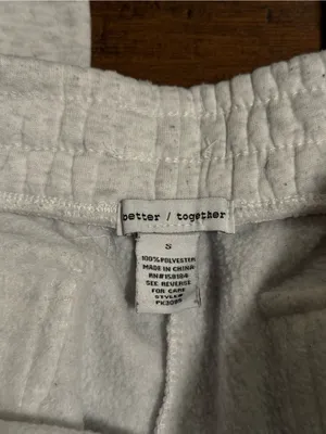 Women’s Heather White/Gray Cargo Sweatpants with 'Los Angeles' Detail thumbnail 2