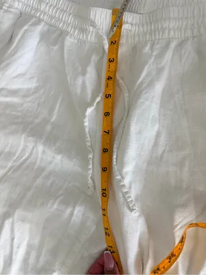Old Navy White Wide-Leg Drawstring Pants thumbnail 5