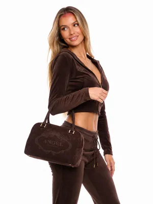 Victoria’s Secret Angel Y2K Chocolate Brown Top Handle Bowler Handbag thumbnail 5