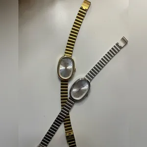 Gold Oval Wristwatch with Silver Dial thumbnail 4