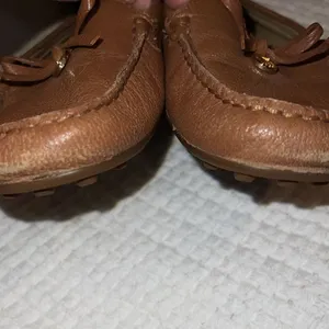 Michael Kors cute tan leather loafers! thumbnail 7