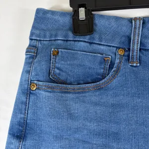 Seven7 Tummyless High Rise Slim Boot Jeans Blue Raw Hem Size‎ 12 Minimalist thumbnail 10