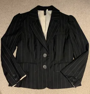 Anthropologie Sine navy pinstripe blazer thumbnail 3