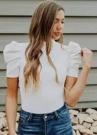 Puff Sleeve Body Suit Size M thumbnail 1