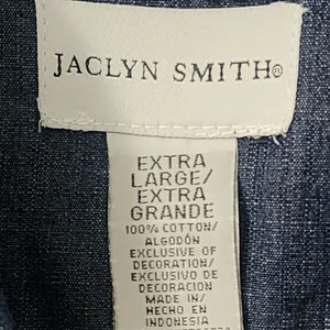 Jaclyn Smith Women's Western Denim‎ Sleeveless Top Blue Floral Embroidered XL thumbnail 3