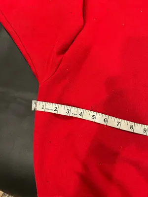 Victoria's Secret red crewneck sweatshirt with small white speckles, size S thumbnail 6