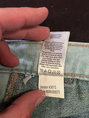 PacSun Cargo Straight Jeans Womens 27 Light Wash Blue High Rise Striped Denim thumbnail 10