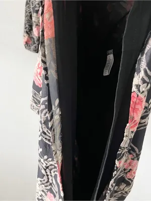 Baltic Born Ivanna Black Floral Embroidered Cottagecore Satin Midi Dress thumbnail 6