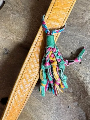 Vintage Narda Collection East West boho chic hippie fringed crossbody bag purse thumbnail 3