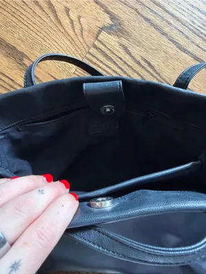 Nine West Black Shoulder Bag with Logo Charm thumbnail 8