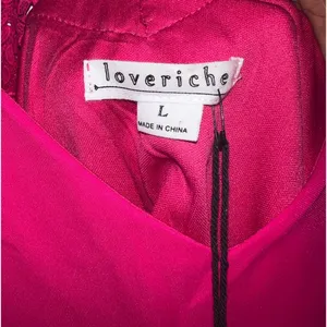 NWT Love Riche Lace Back Detail Women Pink Dress Size Large thumbnail 5