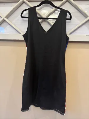 American Flag Sequin Dress V-Neck Sleeveless USA Patriotic Glitter Tank Dress Lg thumbnail 3