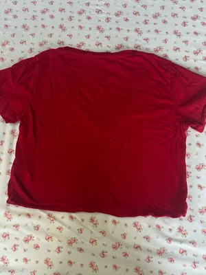 BRANDY MELVILLE Women's Red V‑Neck Crop Top thumbnail 2
