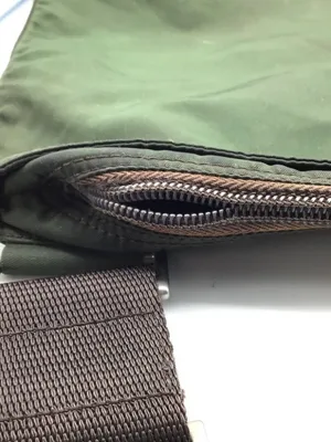 Authentic Vintage Prada Green Nylon Shoulder Bag | Serial 31 | As-Is thumbnail 13