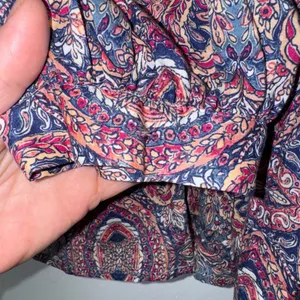 Banana Republic Factory XS Paisley Boho‎ Peasant Peplum Blouse Balloon Sleeve thumbnail 6