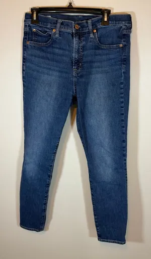 Gap True Skinny High Rise Denim Dark Wash Blue Jeans Womens 31R thumbnail 1