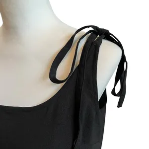 Lulus Maxi Dress Size Small Black Tank Minimalist Slinky Casual Beach Vacation thumbnail 2