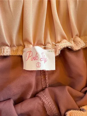 Pink Lily Two-Tone Rose and Blush Elastic Waist Shorts Size S thumbnail 4