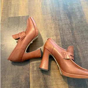 Sam Edelman Leather Block Heel Loafers Size 8 thumbnail 7