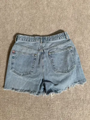 BDG Women’s Light Blue High-Rise Distressed Denim Cut Off Mom Shorts - Size 27 thumbnail 5