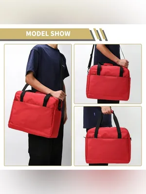 Red Travel Weekend Bag / Personal or Carry-On Bag thumbnail 5